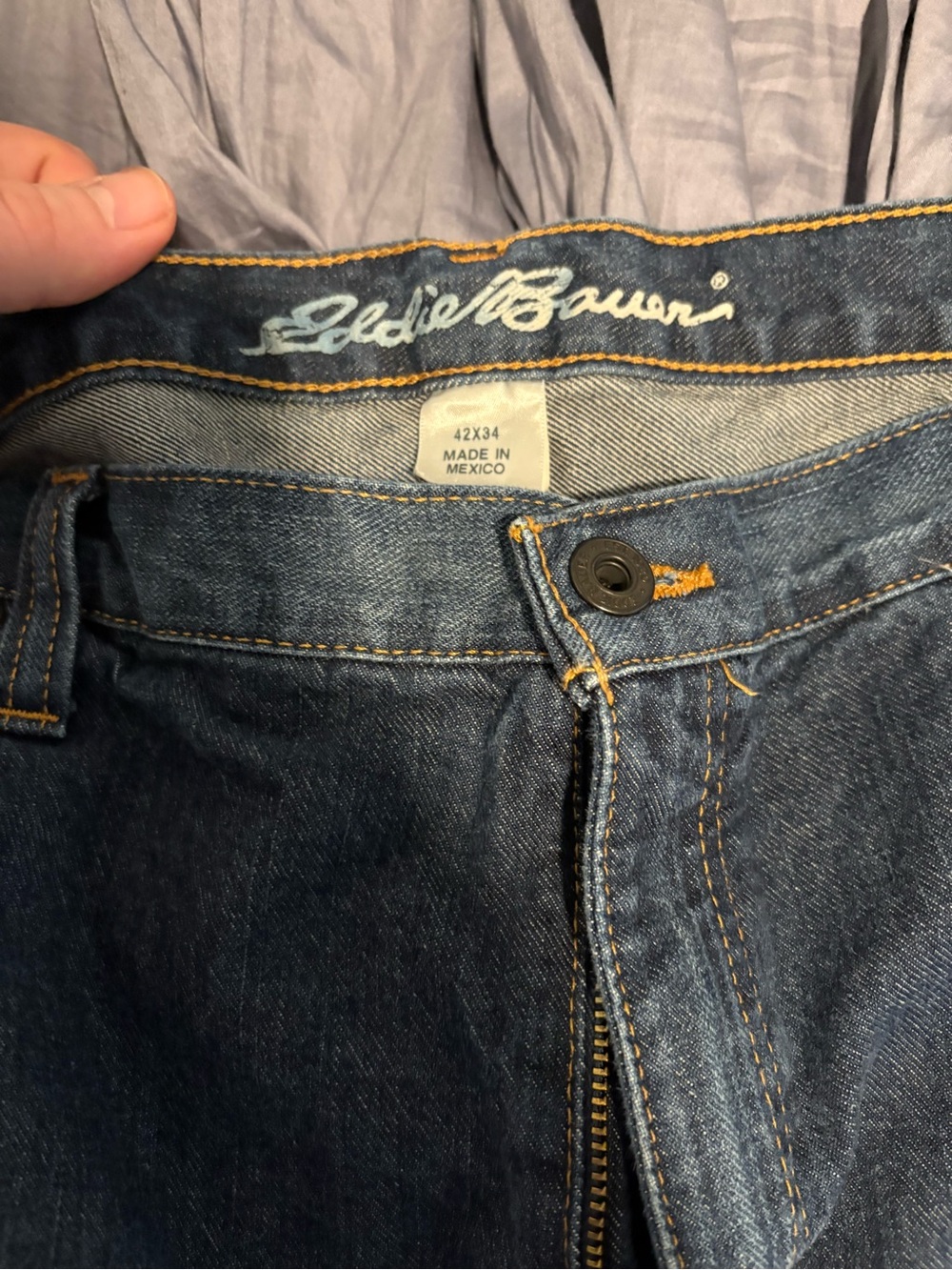 Eddie Bauer Men’s Dark Blue Relaxed Fit Jeans